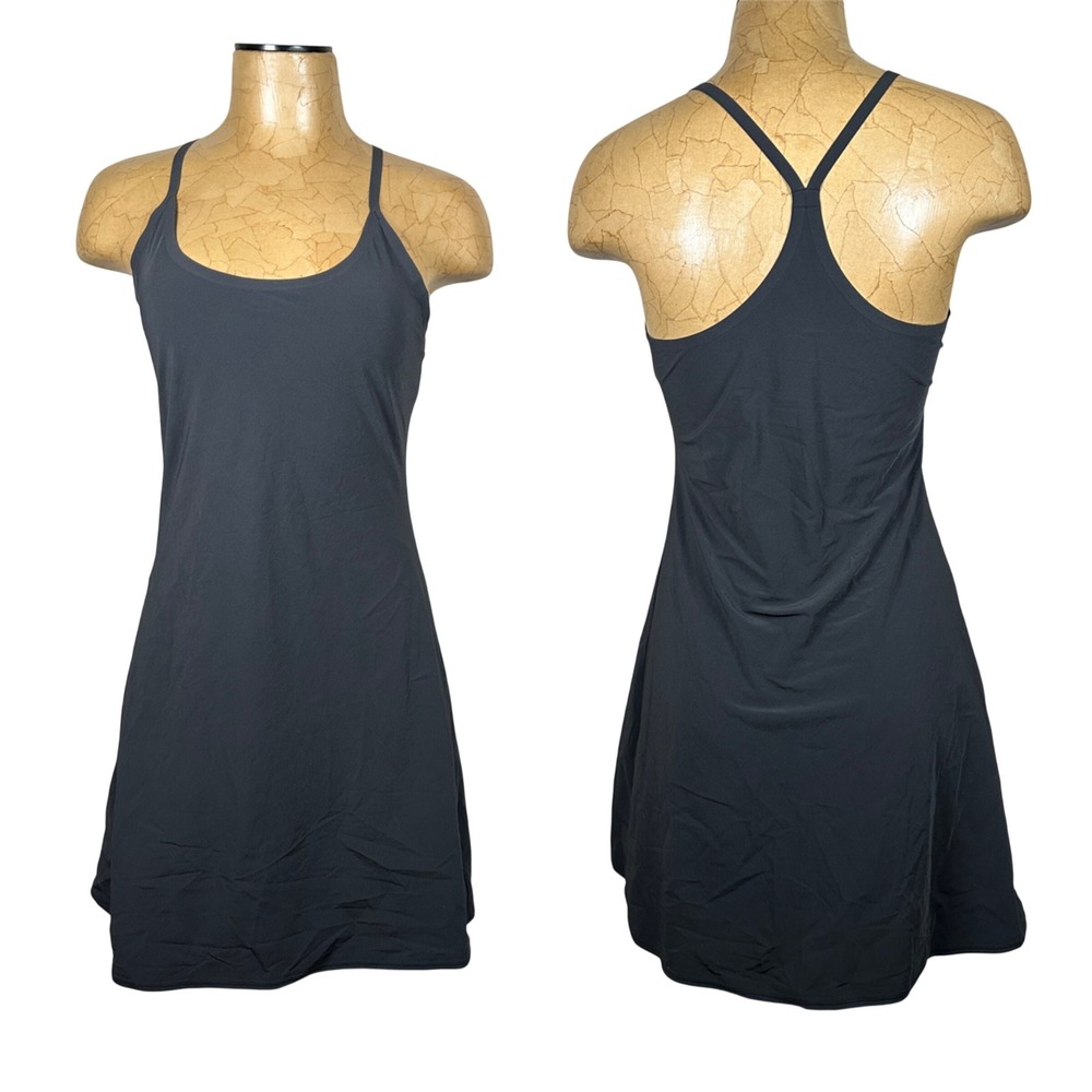 Outdoor Voice Exercise Dress Small Black Racerback Built in Shorts Mini Athletic